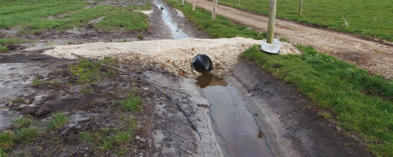 Figure 40. Stock crossing installed over paddock drain.